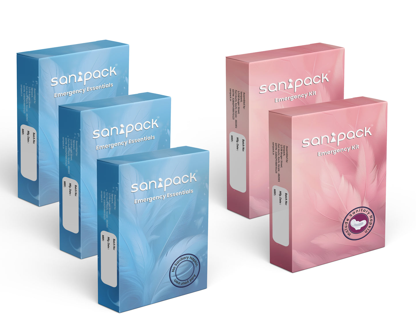 Discount Combo 2: 2 Period Kit + 3 Toilet Hygiene Kit