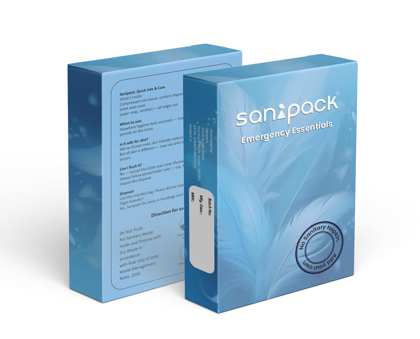 Sanipack™ Toilet Hygiene Kit (Pack of 5 with Discount)